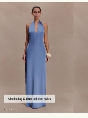 Meshki Satin Halter Maxi Dress